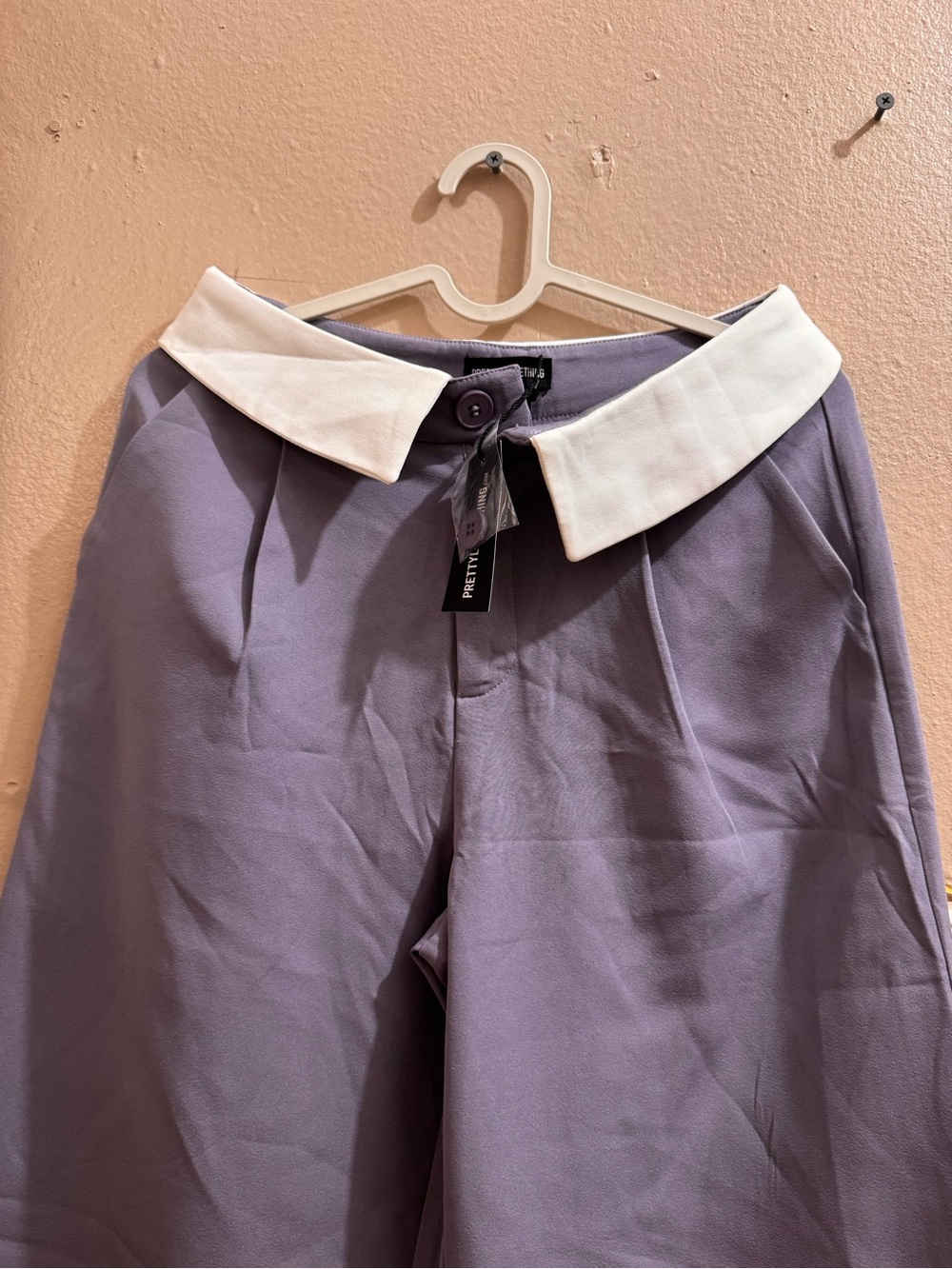 PrettyLittleThing Lavender with White pants